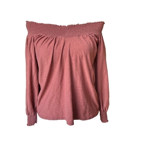 Off The Shoulder Smocked Blouse in Rosewater Size XS - Picture 5 of 11